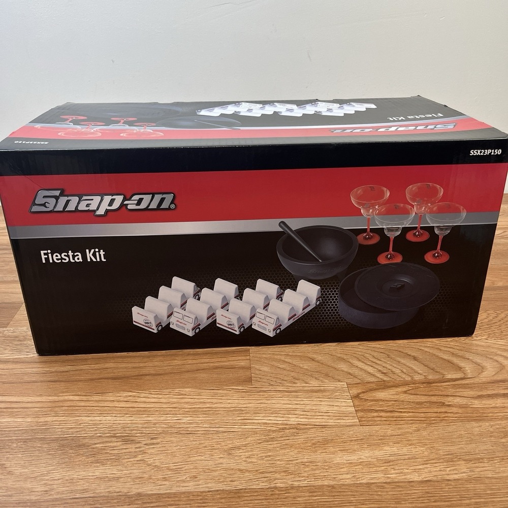 Snap-on Tools Fiesta Dishes Set, Taco Trays, Margarita Glasses, Guac‎ Bowl, etc